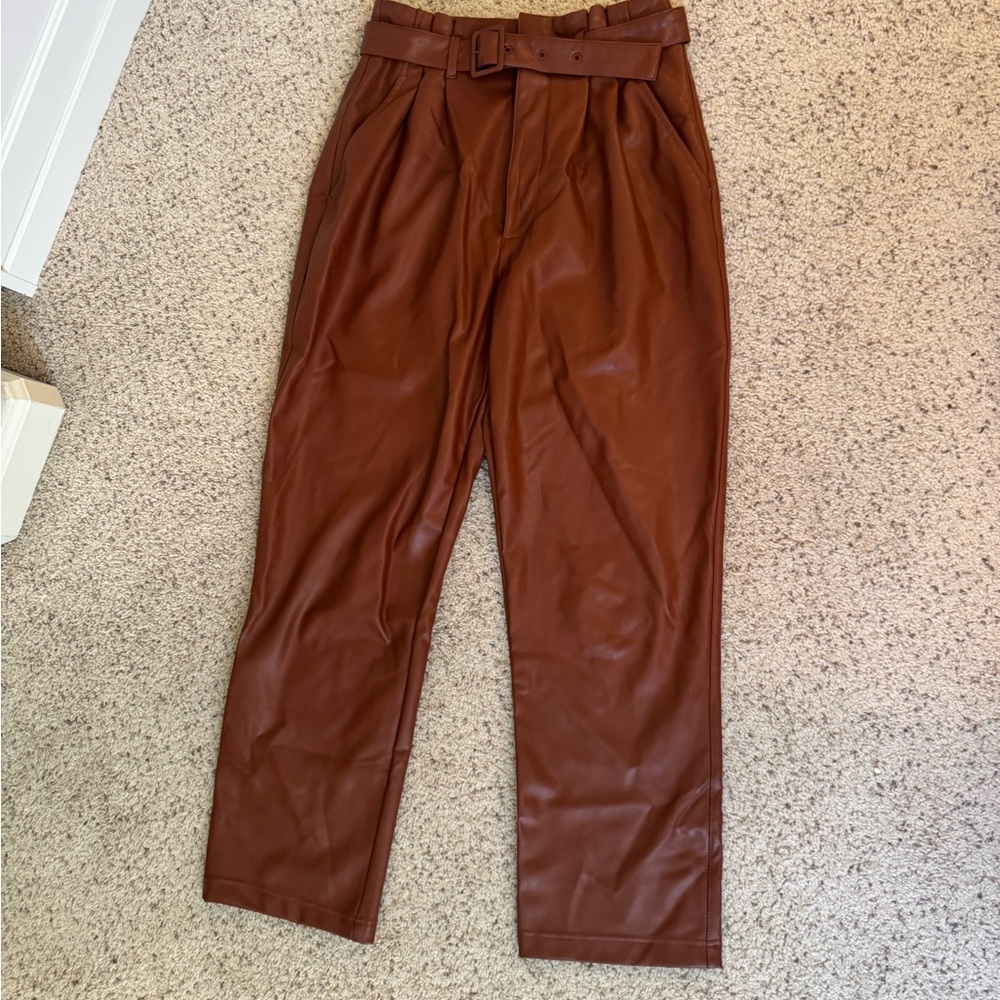 Abercrombie & Fitch Women’s Brown Leather Pants